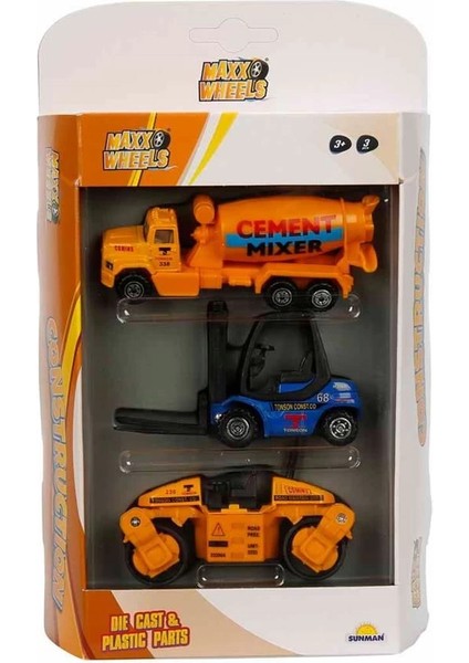 3'lü Araç Seti Iş Makinaları modelleri