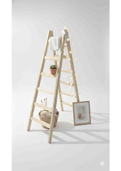 6 Basamaklı Ahşap Merdiven