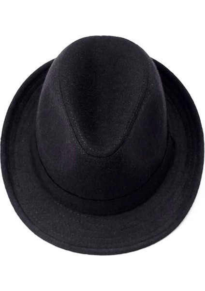 Çocuk Boy Siyah Kumaş Fötr Şapka Gösteri Şapkası Michael Jackson Şapkası 54 No fiyatları