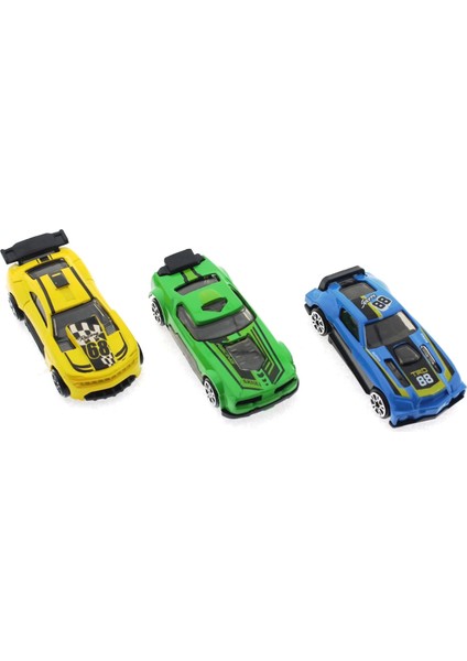 Die Cast Metal 3'lü Yarış Arabaları Yeşil Araçlı fırsatları
