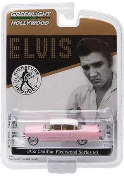 Greenlight 1/64 Hollywood Series 14 - Elvis Presley (1935-77) - 1955 Cadillac Fleetwood Series 60 ''pink Cadillac''