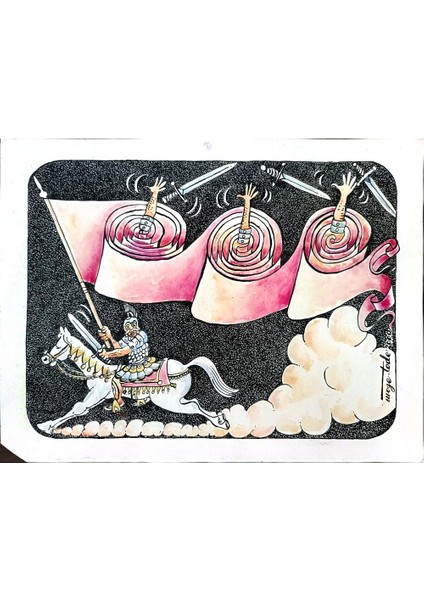 Tode Blazevski 31X25CM Orijinal Karikatür Tablo modelleri