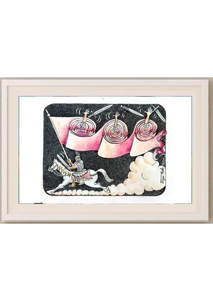 Tode Blazevski 31X25CM Orijinal Karikatür Tablo fırsatları