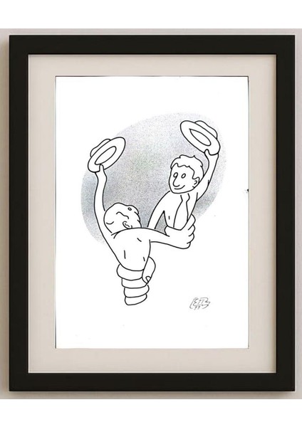 Vitalij Koryako 29X21CM Orijinal Karikatür Tablo