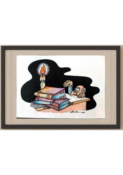 Vladimir Criveo 29X21CM Orijinal Karikatür Tablo