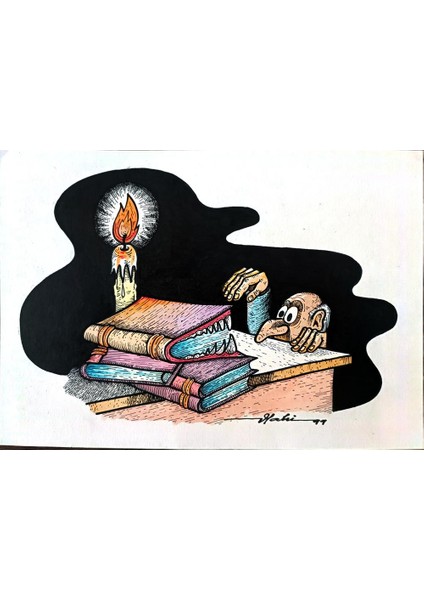 Vladimir Criveo 29X21CM Orijinal Karikatür Tablo modelleri