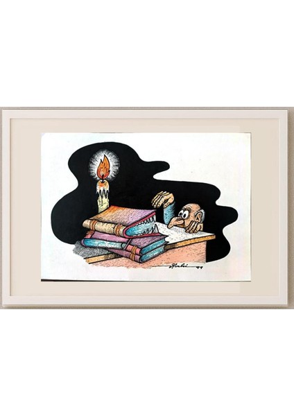 Vladimir Criveo 29X21CM Orijinal Karikatür Tablo fırsatları