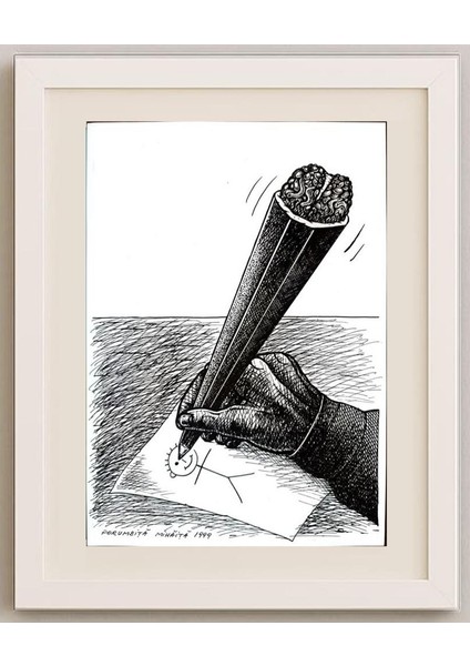 Mihaita Porumbita 29X21CM Orijinal Karikatür Tablo fırsatları