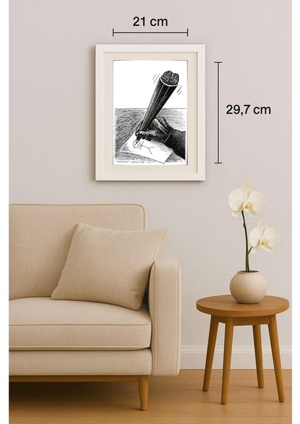 Mihaita Porumbita 29X21CM Orijinal Karikatür Tablo indirimleri