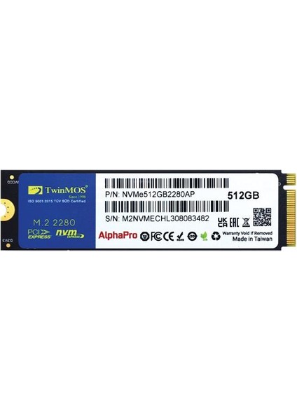 512 GB Twınmos M.2 Pcıe Nvme 3600/3250 NVME512GB2280AP fiyatları