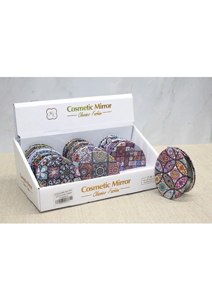 Taşlı El Aynası Oval Ince Model 1