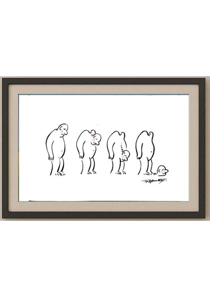 Boris Erenburg 43X30CM Orijinal Karikatür Tablo