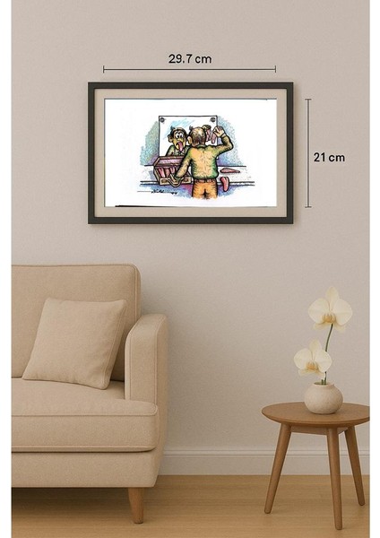 Vladimir Criveo 29X21CM Orijinal Karikatür Tablo fiyatları