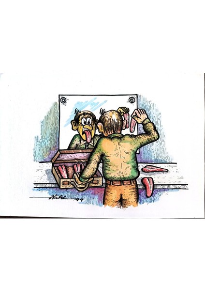 Vladimir Criveo 29X21CM Orijinal Karikatür Tablo modelleri