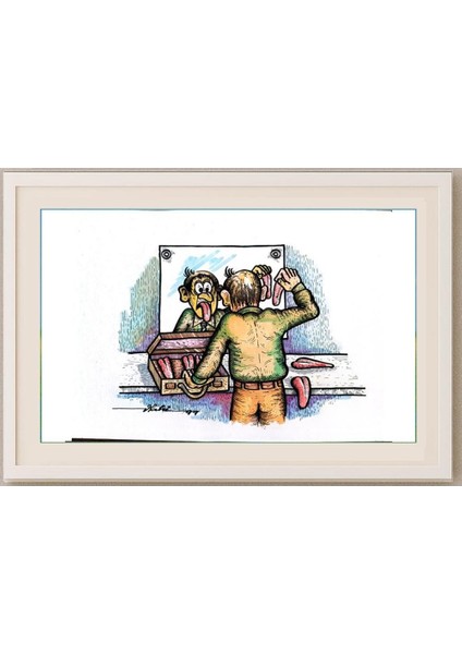 Vladimir Criveo 29X21CM Orijinal Karikatür Tablo fırsatları