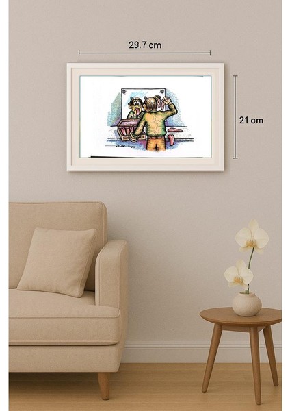 Vladimir Criveo 29X21CM Orijinal Karikatür Tablo indirimleri