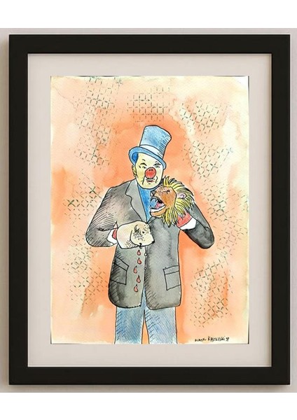 Zlatko Krtevski 29X21CM Orijinal Karikatür Tablo