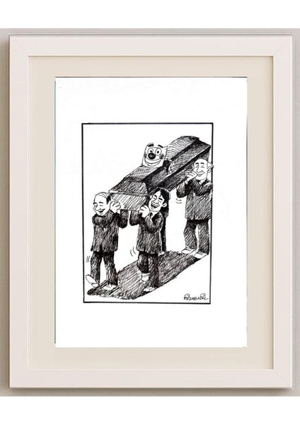 Mohammed Fiezabadi 29X21CM Orijinal Karikatür Tablo fırsatları