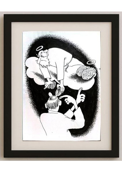 Anatoly Apchel 29X21CM Orijinal Karikatür Tablo