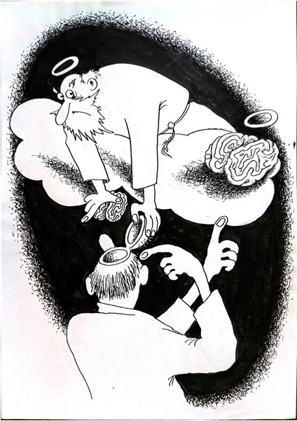 Anatoly Apchel 29X21CM Orijinal Karikatür Tablo modelleri