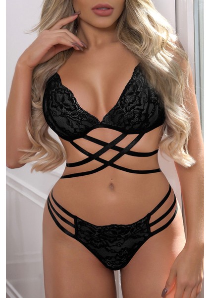 Kadın Siyah Dantel Özel Tasarım Şık Sütyen Külot Takımı – Modern, Konforlu ve Günlük Kombinlere Uygun fırsatları