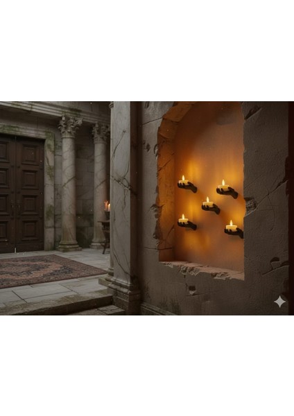 5li El Figür Duvar Mumluk 12 x 9 cm