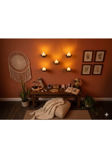 5li El Figür Duvar Mumluk 12 x 9 cm