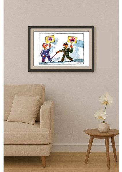 Mohammed Effat 35X25CM Orijinal Karikatür Tablo fiyatları