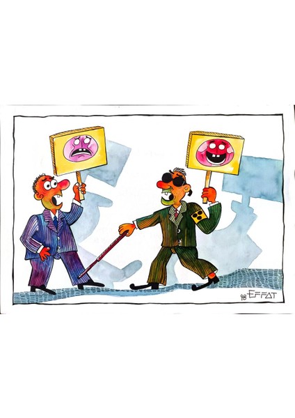 Mohammed Effat 35X25CM Orijinal Karikatür Tablo modelleri