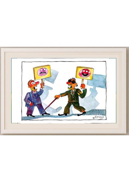 Mohammed Effat 35X25CM Orijinal Karikatür Tablo fırsatları