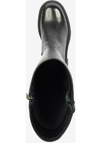 Kadın Siyah Hakiki Deri Topuklu Çizme 4K2UC59162