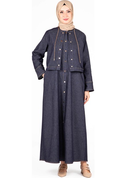 Denim Yelekli Elbise 9420 fiyatları