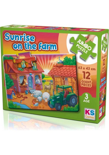 Ks Games Sunrise On The Farm 12 Parça Puzzle