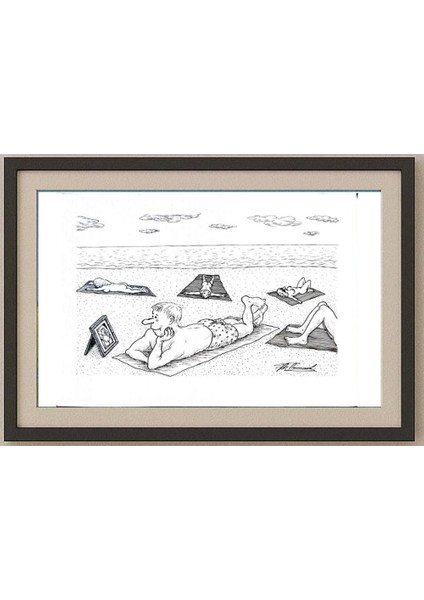 Alexandr Pashkov 29X21CM Orijinal Karikatür Tablo