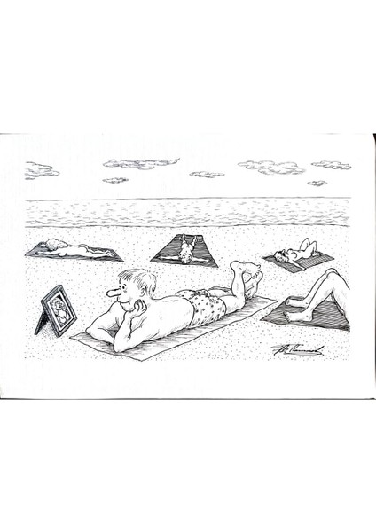 Alexandr Pashkov 29X21CM Orijinal Karikatür Tablo modelleri