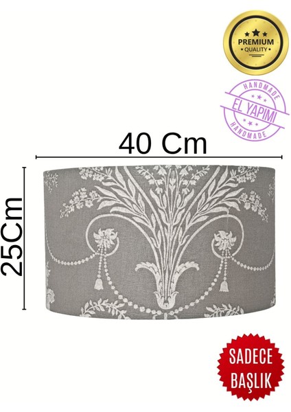 Koyu Gri Vintage Ashley Desen Lambader Başlığı fiyatları