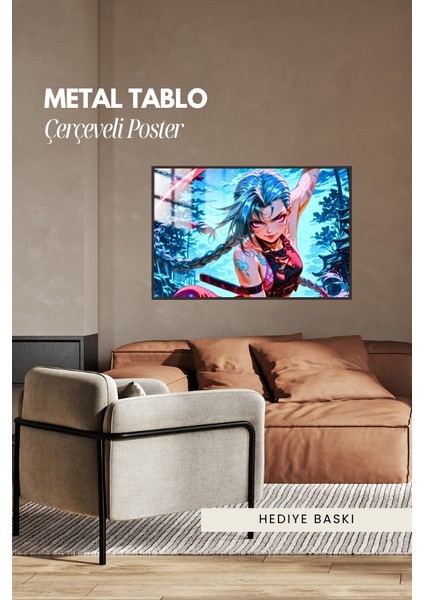 Lol Anime Çerçeveli Metal Poster Tablo indirimleri