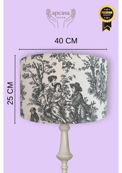 Vintage Siyah Toile De Jouy Bej Metal Ayak Lambader fiyatları