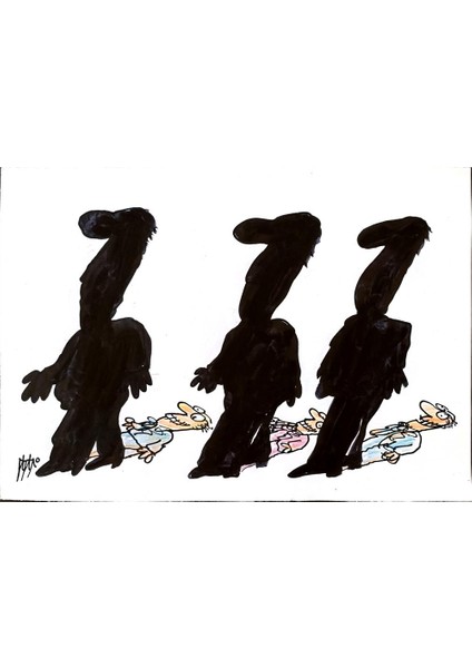 Ignjat Gatalo 35X25CM Orijinal Karikatür Tablo modelleri