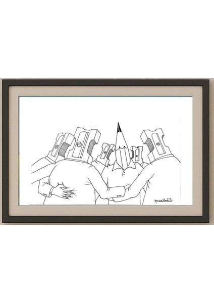 Sakic Zijad 24X18CM Orijinal Karikatür Tablo