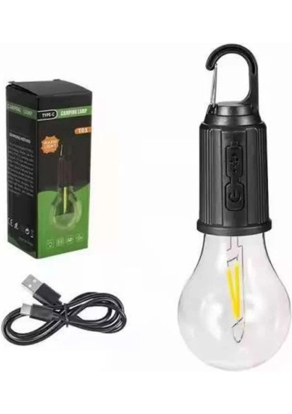 Askılı Kırılmaz LED Işık Kamp Bahçe Lambası Taşınabilir LED Ampul Şarjlı modelleri