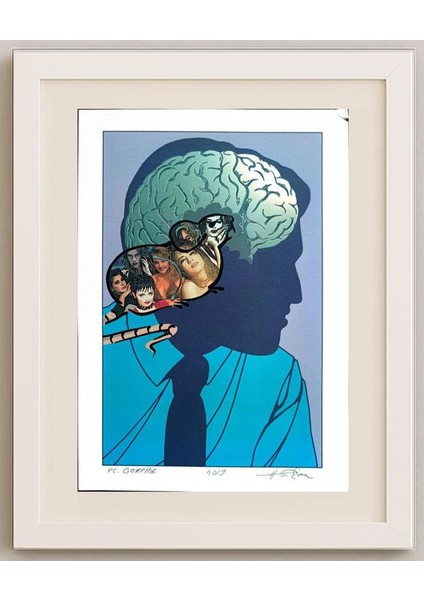 Horia Crisan 29X21CM Orijinal Karikatür Tablo fırsatları