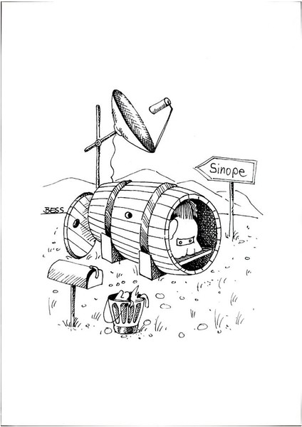 Winfried Besslich 29X21CM Orijinal Karikatür Tablo modelleri