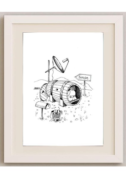 Winfried Besslich 29X21CM Orijinal Karikatür Tablo fırsatları