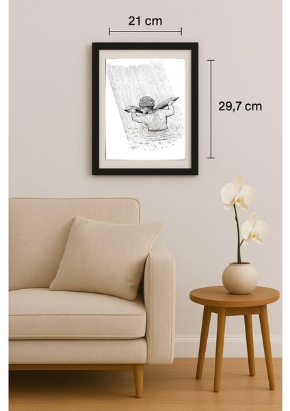 Ali Divandari 29X21CM Orijinal Karikatür Tablo fiyatları