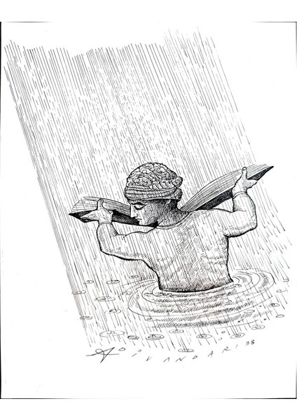 Ali Divandari 29X21CM Orijinal Karikatür Tablo modelleri