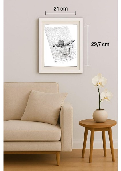 Ali Divandari 29X21CM Orijinal Karikatür Tablo indirimleri