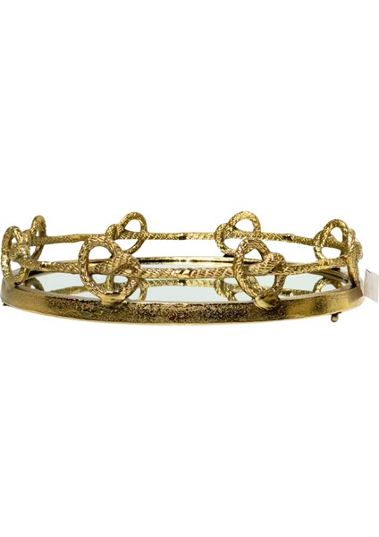 Döküm Gold Düğüm Tepsi