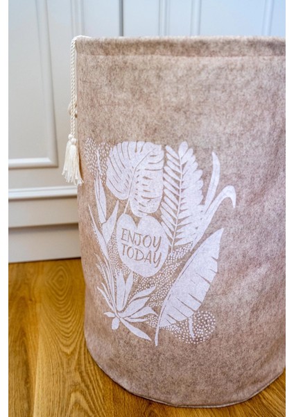 Torbalı ve Kulplu Püskül Detaylı Düzenleyici Çok Amaçlı Organizer Keçe Sepet -03631 modelleri