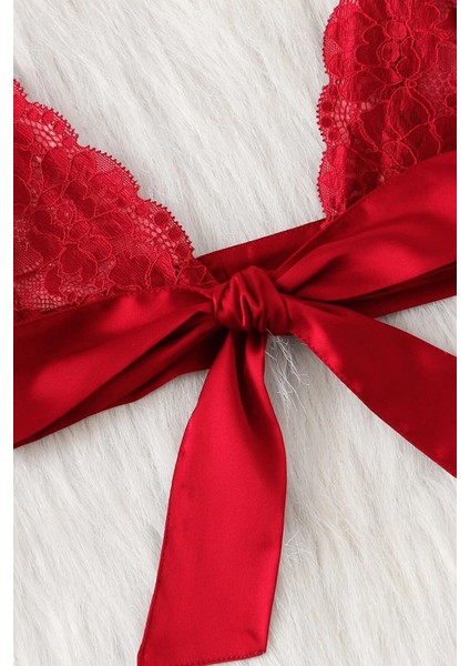 Kadın Kırmızı Dantelli &amp; Kurdelalı Sütyen Külot Takımı – Modern, Konforlu ve Günlük Kombinlere Uygun modelleri